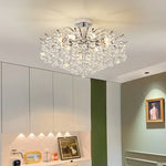 Chrome LED Ceiling Lights E14 Chandelier for Living Room Home Decor