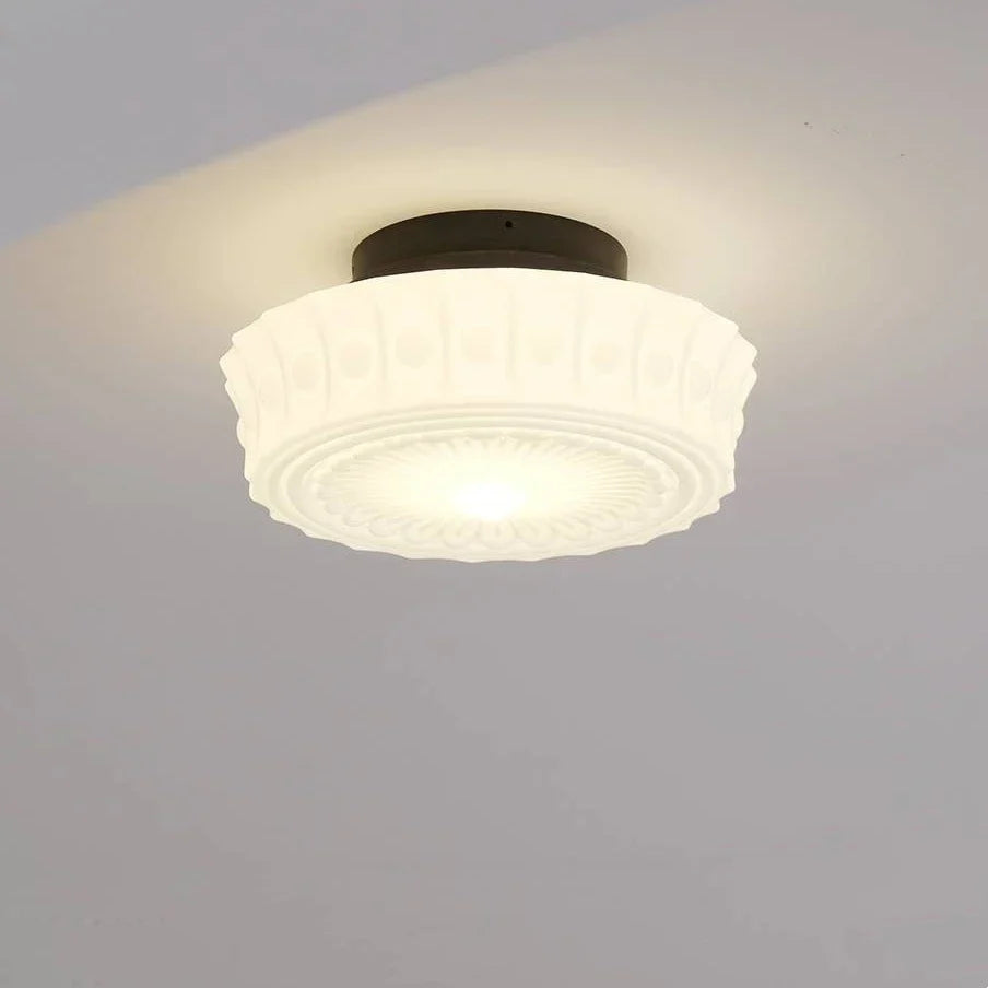 Glass Ceiling Lamp with E27 Light Bulb for Bedroom Living Room