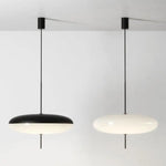 Modern Saucer Pendant Light 30/50cm Black White for Home & Commercial Decor