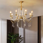 Luxury Crystal Chandelier Foyer Pendant Light American Style Home Decor