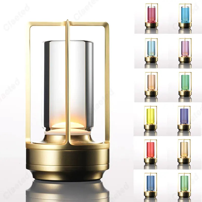 Retro Nordic LED Table Lamp Touch Bedside Decoration Light