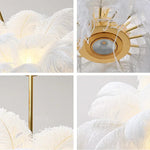 Feather Nordic Chandelier Ceiling Light - Home Decor for Living Room and Bedroom