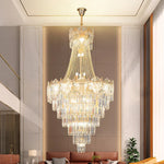 Elegant Simple Staircase Chandelier LED Livingroom Villa Creative Hotel Lighting