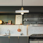 Terrazzo LED Pendant Lights, Adjustable Wire, Nordic Modern Hanging Lamp