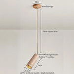 Yellow Travertine LED Pendant Lights with Long Arm Hanging Lamps