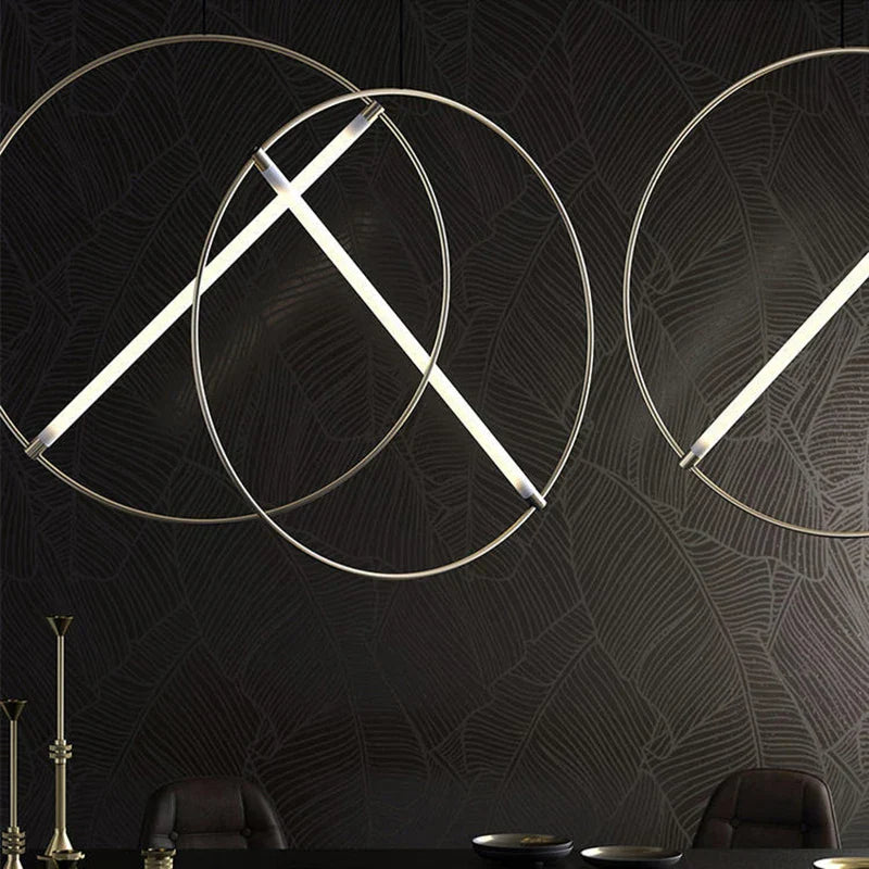 Metal Chandeliers - Modern Minimalist LED Round Hanglamp