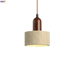 LED Yellow Travertine Pendant Light Hanglampen for Kitchen Cafe Living Room