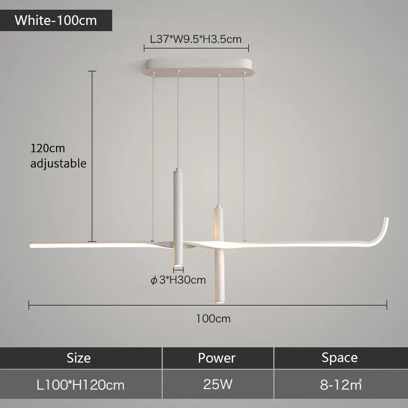 Modern LED Dining Room Chandelier for Minimalist Dining Tables and Bars