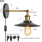 Afralia™ Gold Industrial LED Wall Lamp for Loft Stair, Coffee Bar, Bedroom