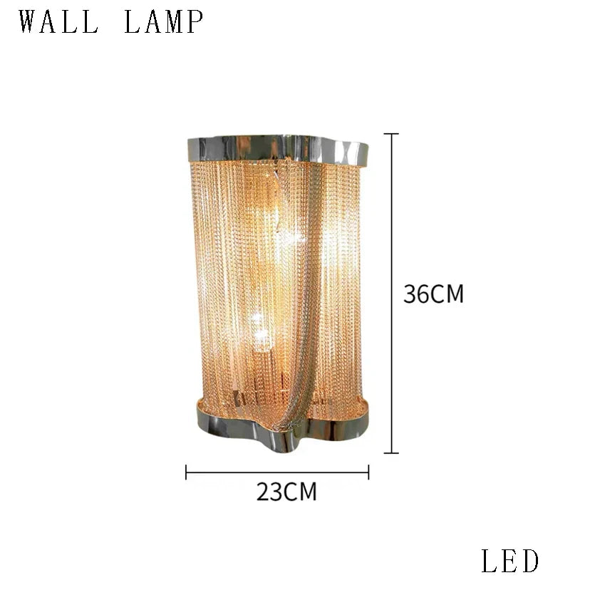 Nordic Tassel Chandelier Spiral Staircase Ceiling Light for Villa Living Room