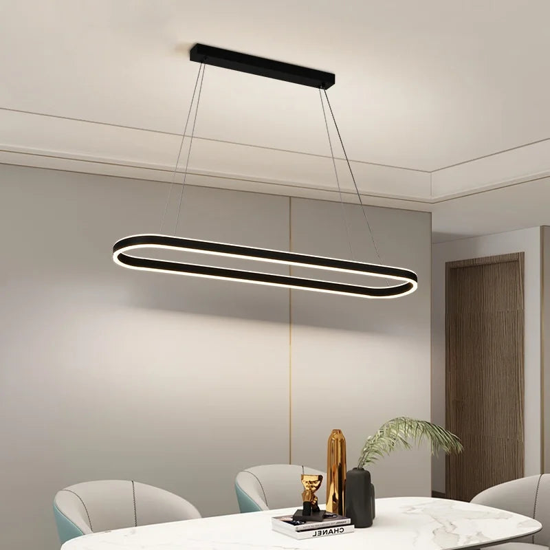 Circle Minimalist LED Pendant Light - Modern Indoor Hanging Lamp