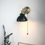Green Glass Copper LED Wall Lamp Sconce Modern Nordic Design