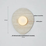 Stone LED Wall Light Fixture Modern Luxury White Glass Wall Lamp