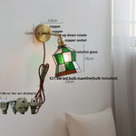 Butterfly Glass Wall Light: Up Down Rotate LED Fixture for Bedroom Living Room