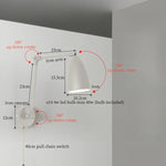 Afralia™ Swing Long Arm Iron Art LED Wall Light - Nordic Minimalism Bedroom Living Room Lampara Pared