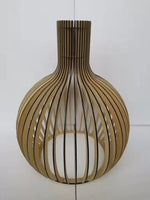 Wooden Bird Cage Pendant Lamp - Nordic Ceiling Hanging Light for Dining Room