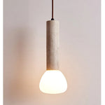 Afralia™ Glass Stone LED Pendant Lights - Yellow Travertine Vintage Hanging Lamp