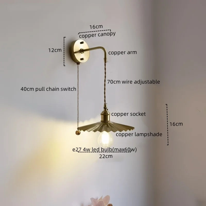 Copper LED Wall Light for Modern Spaces.