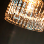 Clear Glass LED Copper Pendant Lighting for Minimalist Decor