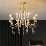 Luxury Crystal Chandelier Foyer Pendant Light American Style Home Decor