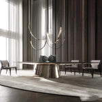 Nordic Leather Chandelier LED Pendant Light for Home and Restaurant