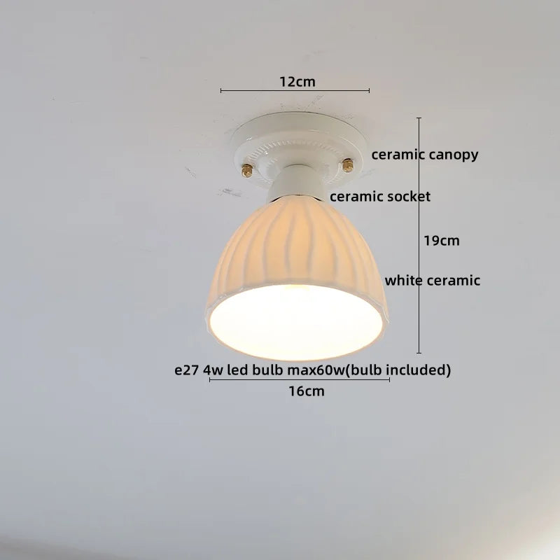 Ceramic LED Ceiling Light for Modern Home Decor & Lighting