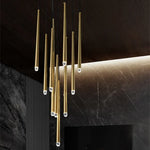 Gold Led G9 Pendant Chandelier for Modern Villa Stairs & Home Decor