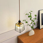 Clear Glass LED Pendant Light Adjustable Hanging Lamp for Dining Room