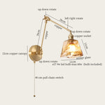 Glass LED Wall Lamp for Living Room Bedroom Mirror Bathroom - Nordic Minimalism