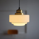 White Glass LED Pendant Lamp - Modern Nordic Hanging Light