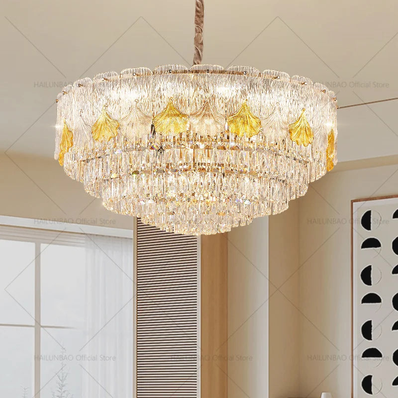 European Crystal Chandelier Light for Luxury Living Room, Dining Room, Hall and Villa