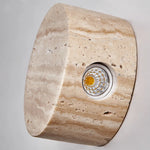 Yellow Travertine Stone LED Wall Sconce - Modern Nordic Design