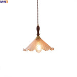 LED Glass Wood Pendant Lights | Modern Nordic Style Hanging Lamp for Home Décor