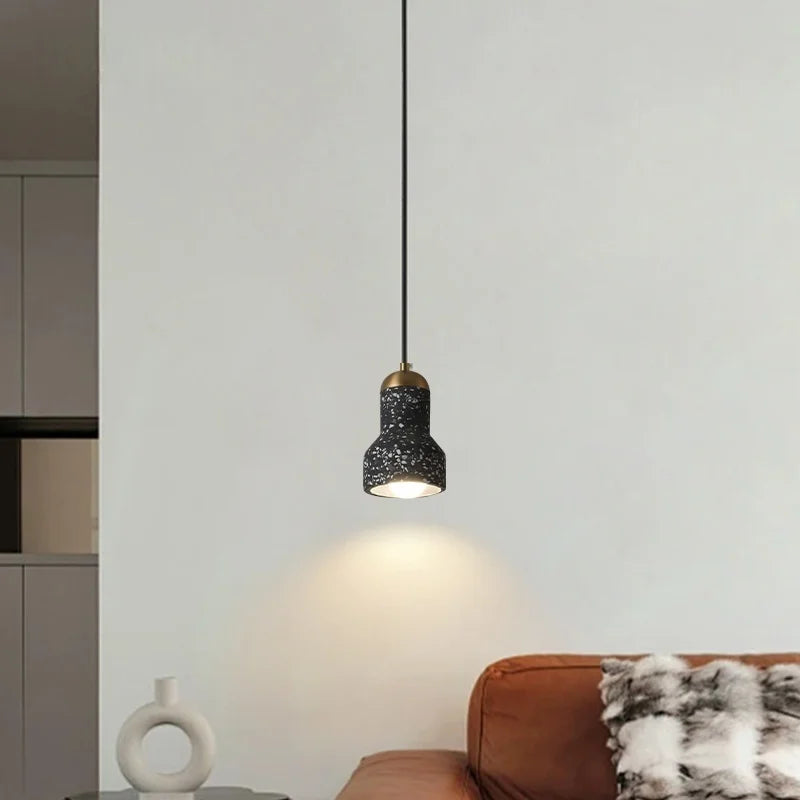 Afralia™ Terrazzo LED Pendant Light: Modern Nordic Style for Home Decor & Cafe