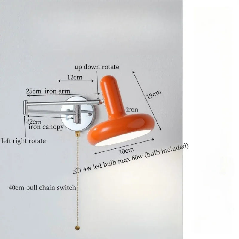 Milky Green LED Wall Sconce - Modern Nordic Iron Art Lamp