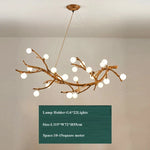 Retro LED Chandelier Living Room Study Bedroom Art Brown Pendant Light