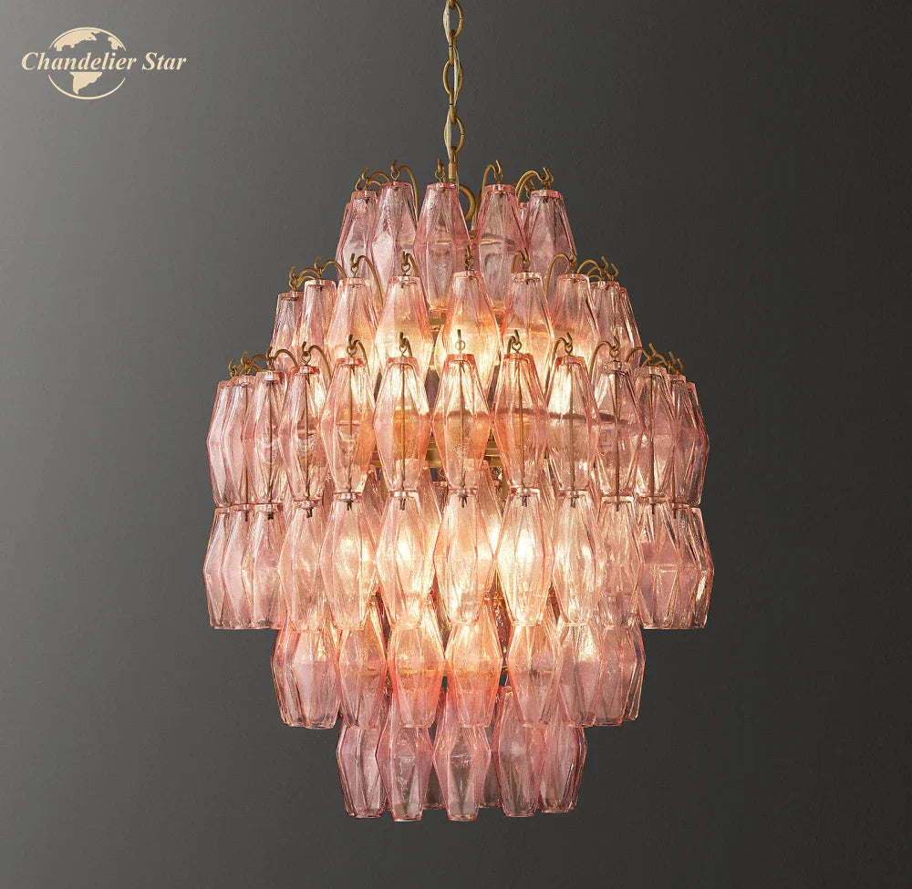 Natalia Glass Chandeliers Pendant Light Fixture - Modern Hanging Lamps for Home