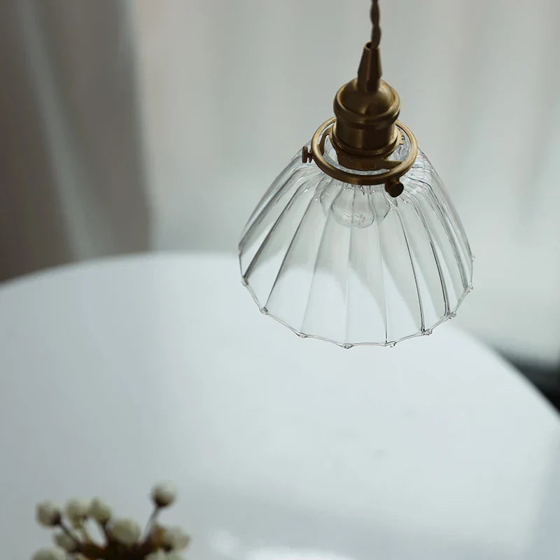 Clear Glass Wire Pendant Light Fixture Nordic Modern Hanging Lamp