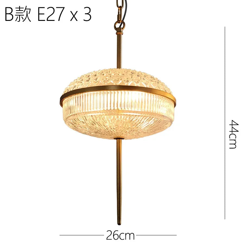 Yellow Glass Chandelier Pendant Lamp for Hotel, Parlor, Dining Room, Bedroom