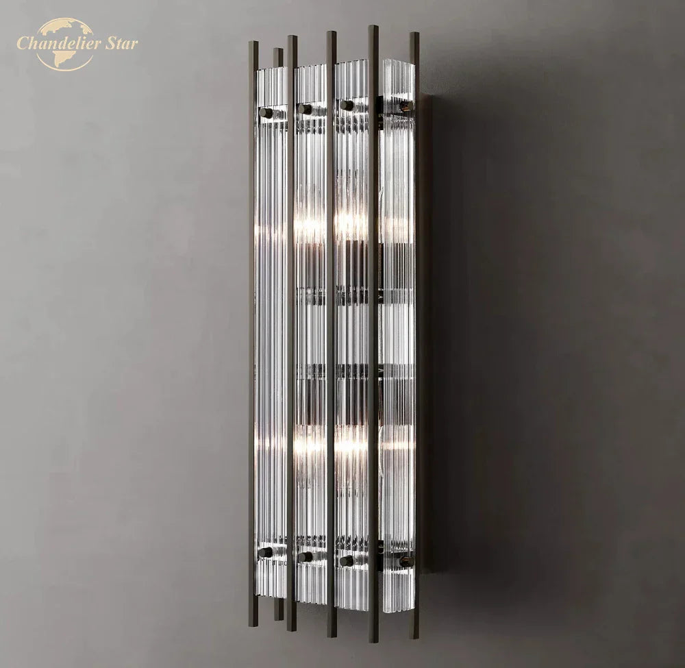 San Marco Glass Sconce: Modern Indoor Wall Lamp for Bathroom, Living Room & Bedroom
