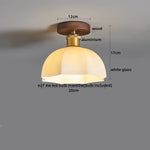 Wood Glass LED Ceiling Lights Modern Luminaria De Teto for Home Décor