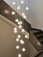 Luxury Crystal Chandelier: Stylish LED Staircase Lighting for Duplex Loft Ceiling