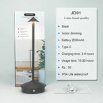 Pina Pro Rechargeable LED Touch Table Lamp for Dining, Hotel, Bar & Coffee
