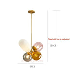 Glass Balloon Chandelier: Colorful Suspension Pendant Light for Living Room, Bedroom
