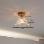 Copper Wood LED Ceiling Lamp Ceramic Modern Ceiling Lights for Home Decor