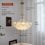 Shell Pearl Glass Crystal Chandelier for Modern Luxury Living Room
