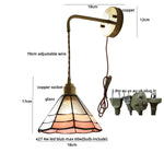 Tiffany Glass Wall Sconce LED Light for Modern Decor