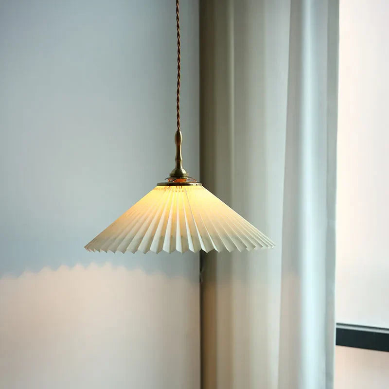 Copper LED Pendant Lamp, Adjustable Wire, Modern Nordic Design