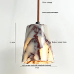 Bulgari Stone LED Pendant Lamp - Natural Marble Hanging Light