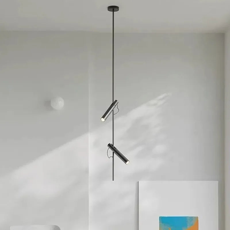 Rotating LED Pendant Light for Foyer, Bedroom, Dining Room - Modern Hanging Lamp